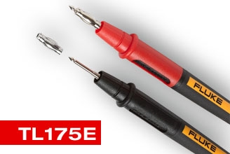 Fluke TL175E TwistGuard Test Leads, 2MM Dia Probe Tips  with 4 mm Adapters