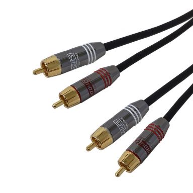 Dual Channel RCA Male to Male Audio Cable - 50 ft