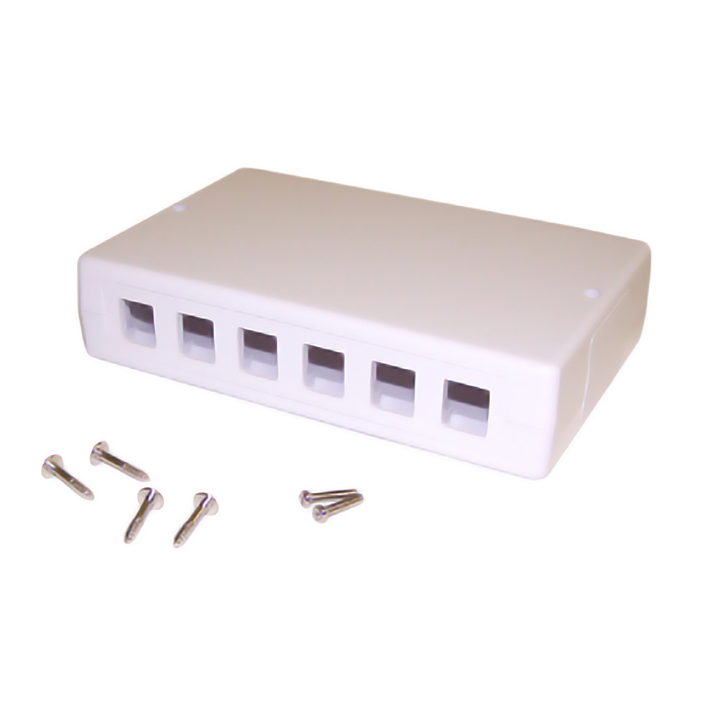 accessotronik.com: Surface Box 6 Port or 12 Port- White