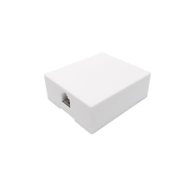 1 Port RJ11 Telephone Surfacemount Box - White