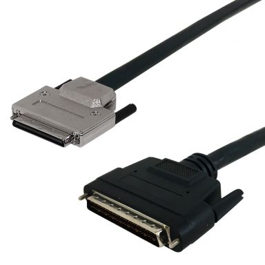 SCSI VHDCI 68 Male to HD 68 Male LVD Cable - 3 ft - Black
