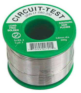SRW-LF-080-200 - Lead Free Solder - 0.8mm, 200g Roll