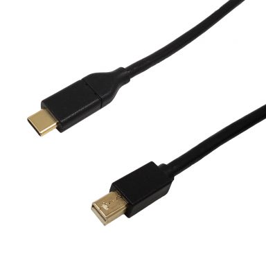 USB Type-C To Mini Display Port Cables, 4KX 2K60Hz, CL3/ FT4 - 3 ft - Black