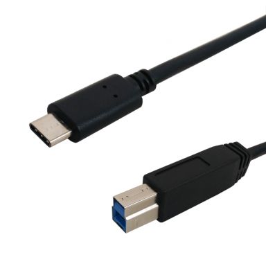 6 ft USB 3.1 Type-C Male to B Male Cable 5G 3A - Black