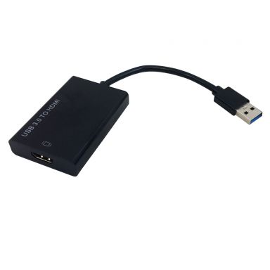6 Inch USB 3.0 A Male to HDMI Female Adapter - Black