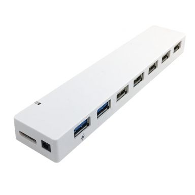 7-Port USB 3.0 Hub (2X USB3.0, 5X USB 2.0 + Charger) -White