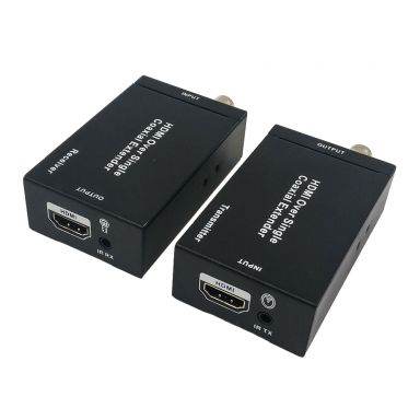 HDMI Extender Over 75 Ohm Coax Cable with IR 100M