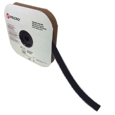75 ft 1 Inch VE LCRO Brand Loop 1000 Adhesive Back Wrap -Black (Per Roll) - Part No.