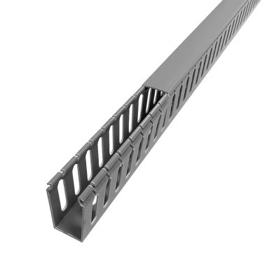 6 ft Plastic Wiring Duct with cover 1X 2 - Grey