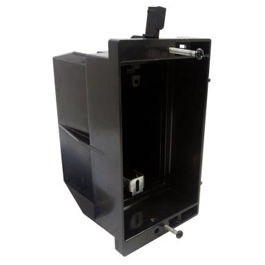 Recessed Box, Single Gang -Enclosed Back for A/V or Power - Black