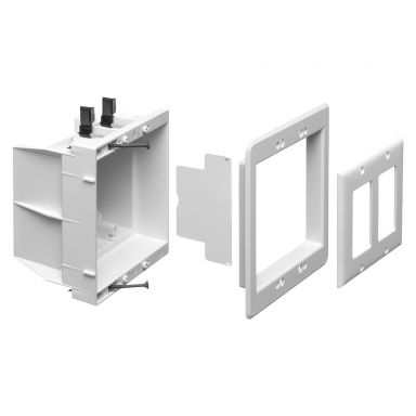 Recessed Box, Double Gang -Enclosed Back for A/V or Power