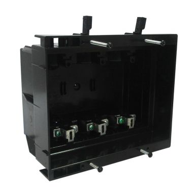 Recessed Box, Triple Gang -Enclosed Back for A/V or Power - Black