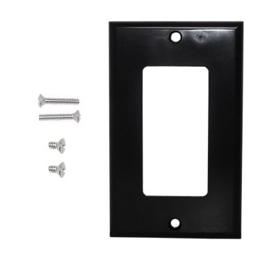 Decora Single Gang Wall Plate- Black
