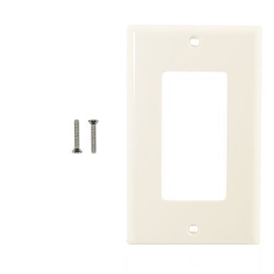 Decora Single Gang Wall Plate- White