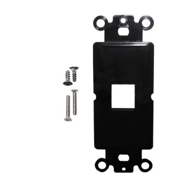 Decora Strap 1-Port Keystone- Black
