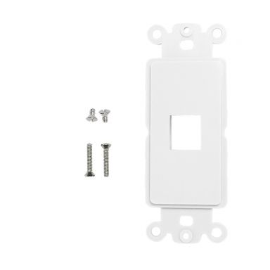 Decora Strap 1-Port Keystone- White
