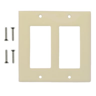 Decora Double Gang Wall Plate- Ivory