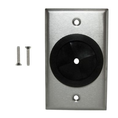 Cable Pass-Through Wallplate, Single Gang -Stainless Steel