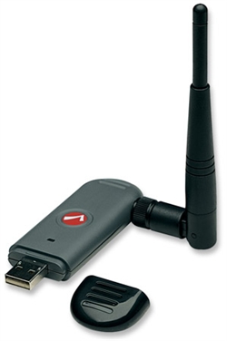 Wireless 150N USB Adapter w/ Detachable Antenna Intellinet 524698 White 
